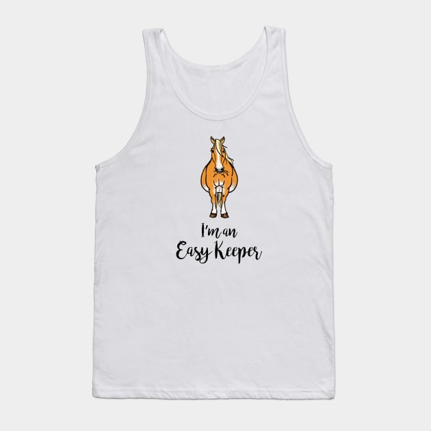 Easy Keeper - Fancy the Haflinger • Black Text Tank Top by FalconArt